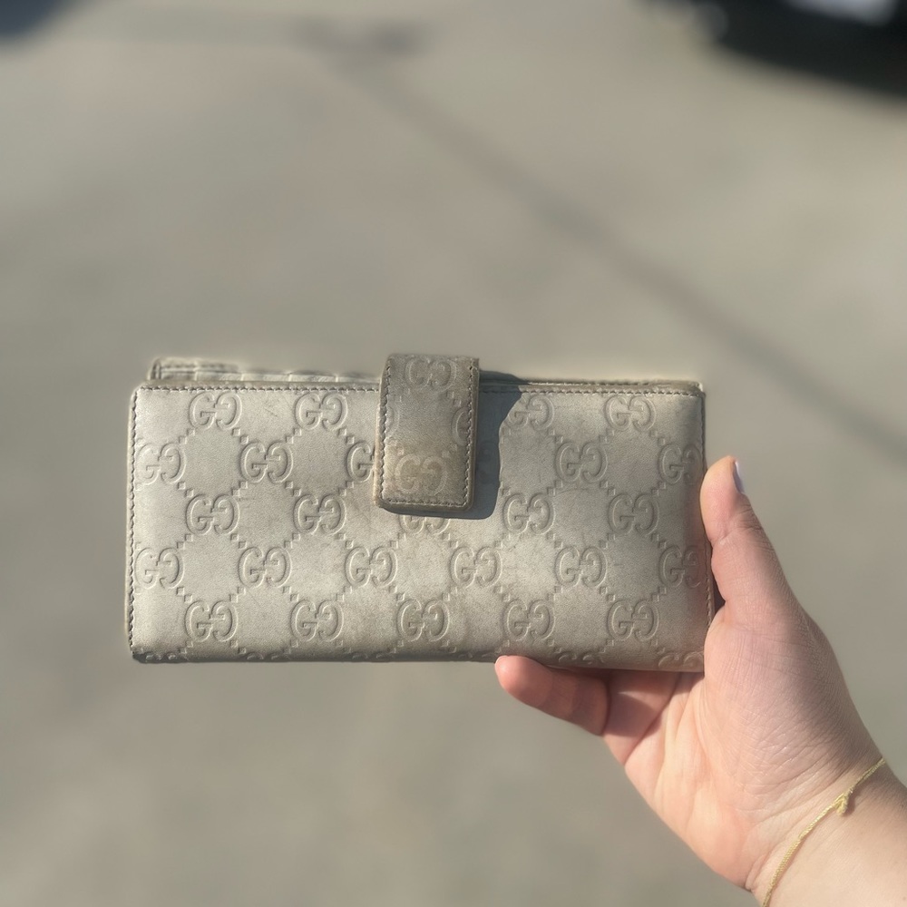 Gucci RARE Vintage Authentic Two-Sides Long Wallet - Picture 3 of 7